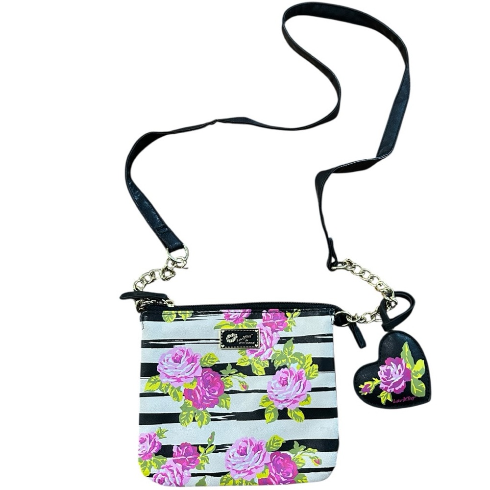 LUV Betsey by Betsey Johnson Floral Stripe Crossbody Bag - Picture 7 of 7